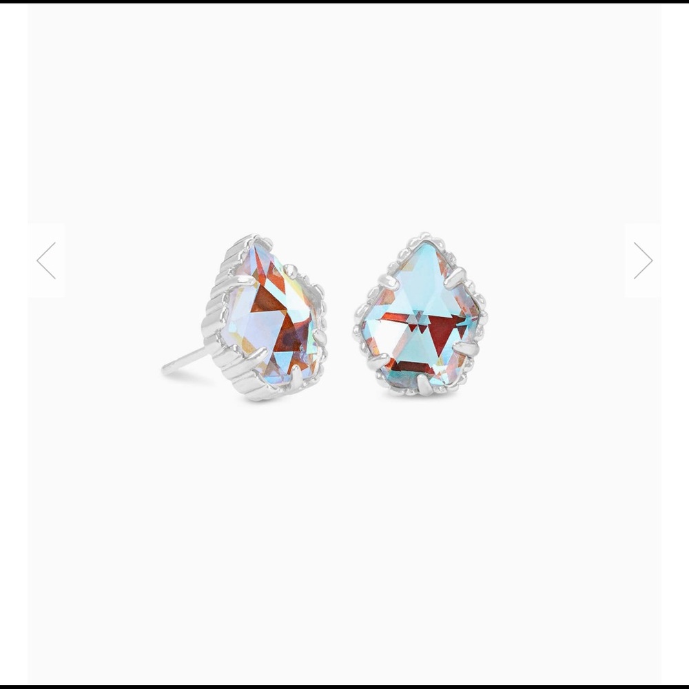 Kendra Scott Tessa. Silver with dichroic glass.